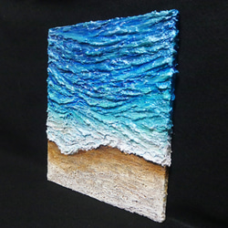 油絵 油彩 油彩画 絵 絵画 【海の砂浜】 2枚目の画像