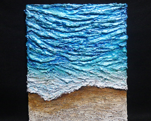 油絵 油彩 油彩画 絵 絵画 【海の砂浜】 絵画 HR 通販
