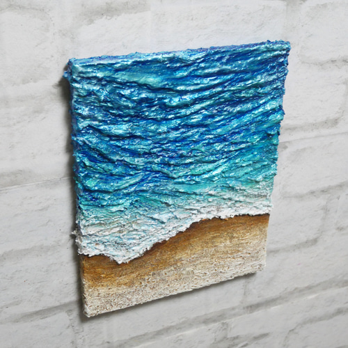 油絵 絵画 【砂浜の朝日】 油絵 油彩 油彩画 絵 絵画【夕日の海辺】 | HIROSHI1990