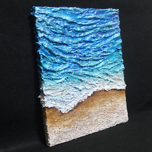 油絵 油彩 油彩画 絵 絵画 【海の砂浜】 絵画 HR 通販