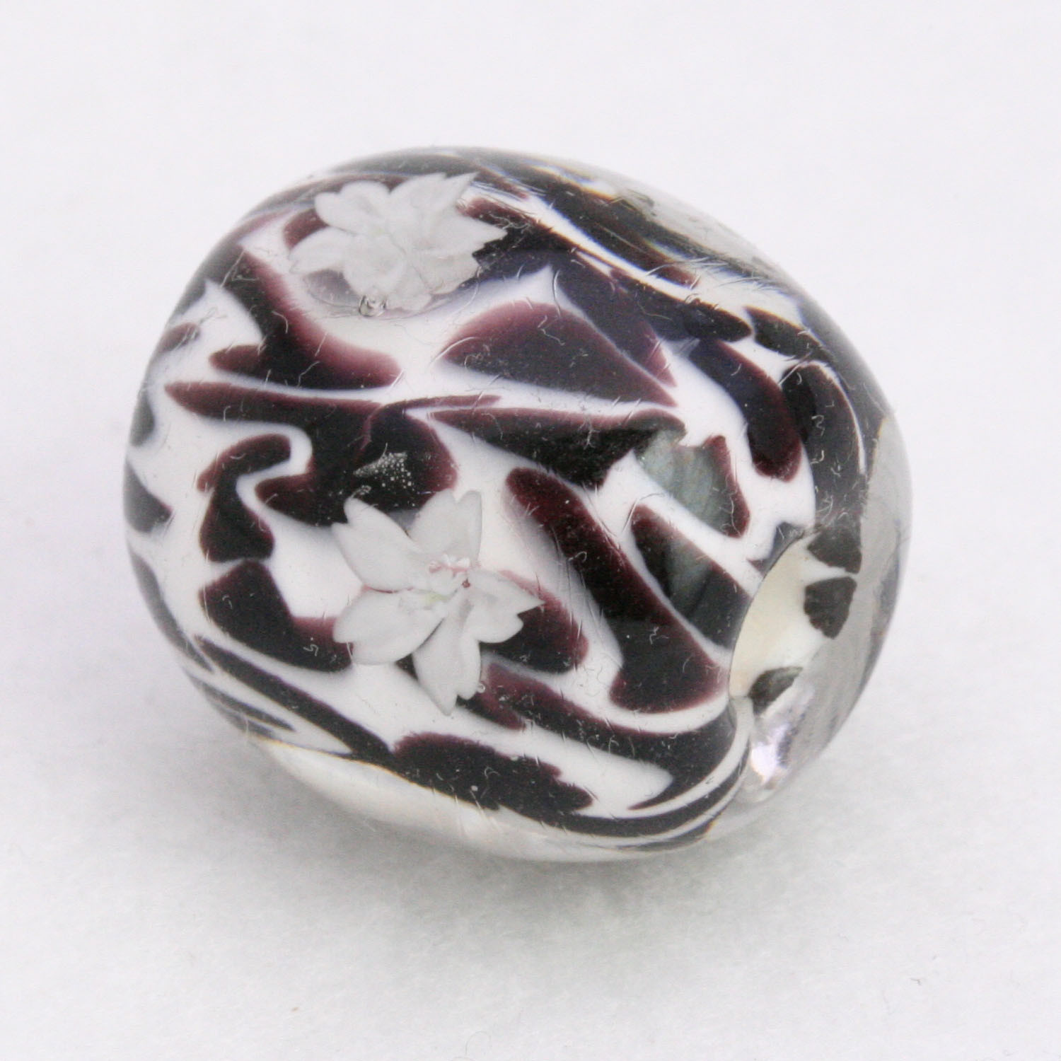 桜　さくら　とんぼ玉　ガラス　花とんぼ玉　白黒　桜