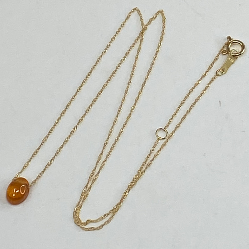 k18YG AU750 18金 天然 マンダリンガーネット ネックレス ネックレス  