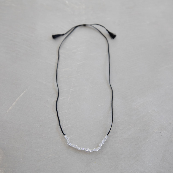 tassel necklace / ハーキマーダイヤモンド（水晶） 3枚目の画像