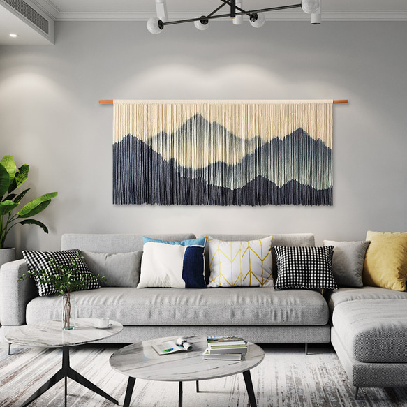 【受注製作】風景画 絵画 タペストリー 壁掛け 手作り アート 芸術 ウォールハンギング 新築祝い・新居祝い 家の装飾 cm 高さ アート 円幅 90cm ロッドを使用した壁掛けタペストリーの実際の幅は 広くなります #寝室