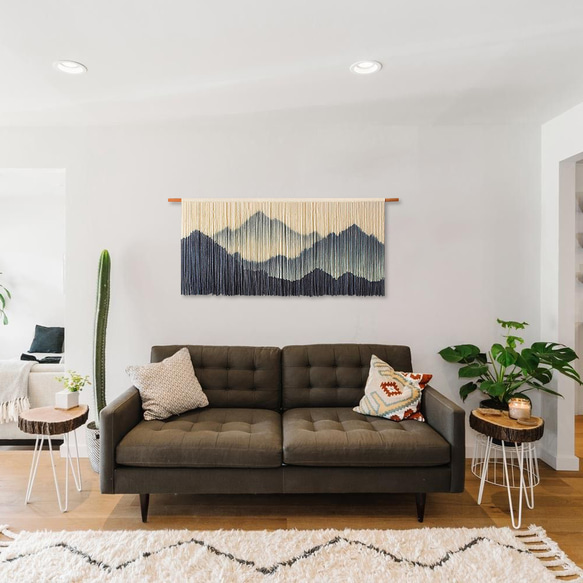 【受注製作】風景画 絵画 タペストリー 壁掛け 手作り アート 芸術 ウォールハンギング 新築祝い・新居祝い 家の装飾 cm 高さ アート 円幅 90cm ロッドを使用した壁掛けタペストリーの実際の幅は 広くなります #寝室