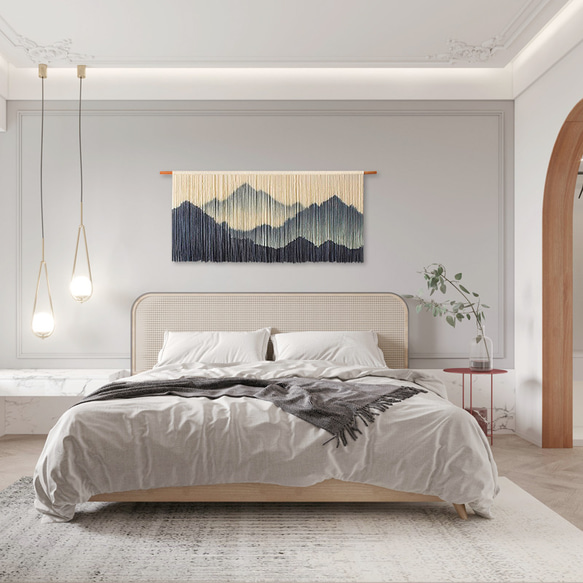 【受注製作】風景画 絵画 タペストリー 壁掛け 手作り アート 芸術 ウォールハンギング 新築祝い・新居祝い 家の装飾 cm 高さ アート 円幅 90cm ロッドを使用した壁掛けタペストリーの実際の幅は 広くなります #寝室