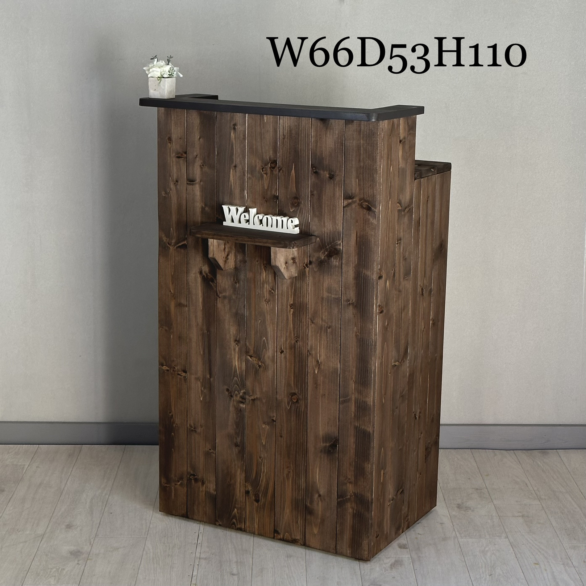 受注製作_BARIKI_レジカウンター 木製カウンター 幅66cm×奥行53cm×高さ110cm_B009