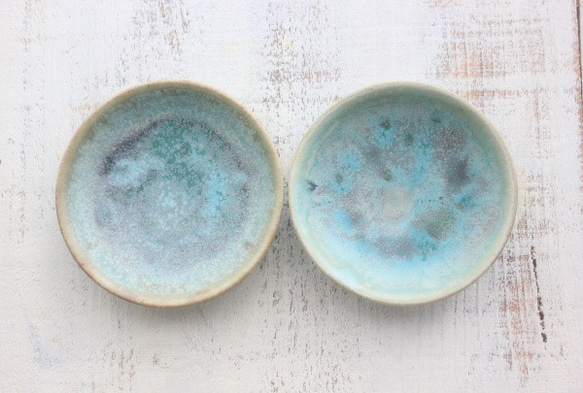 青の豆皿　２枚セット 3枚目の画像