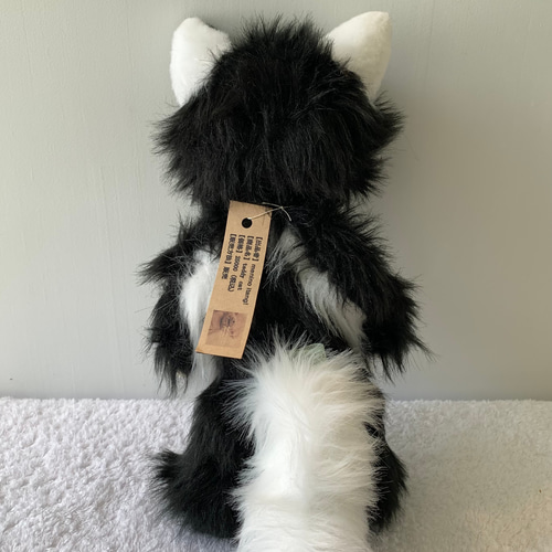 黒猫ぬいぐるみ フェイクファー製 黒猫 フェイクファー ぬいぐるみ menino itang！メニノイタンジ