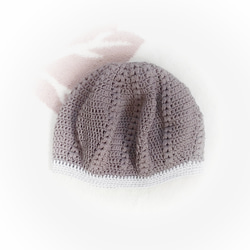 一年中使えるコットン100%素材の手編みベレー帽♡大人サイズ♡266 8枚目の画像