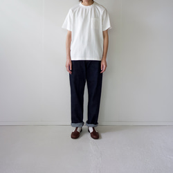 combed cotton/raglan pocket  tshirt /off white/size1 2枚目の画像