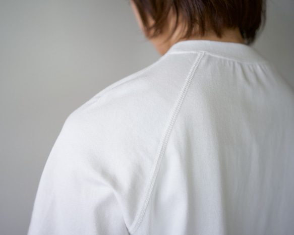 combed cotton/raglan pocket  tshirt /off white/size1 5枚目の画像