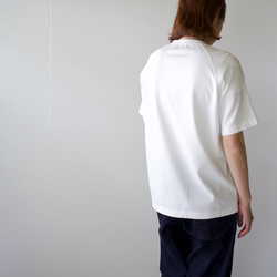 combed cotton/raglan pocket  tshirt /off white/size1 8枚目の画像