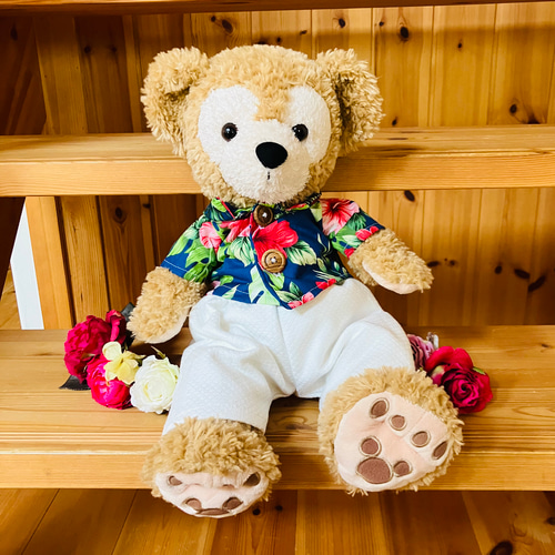 ダッフィとシェリーメイのコスチューム アロハシャツとズボンと