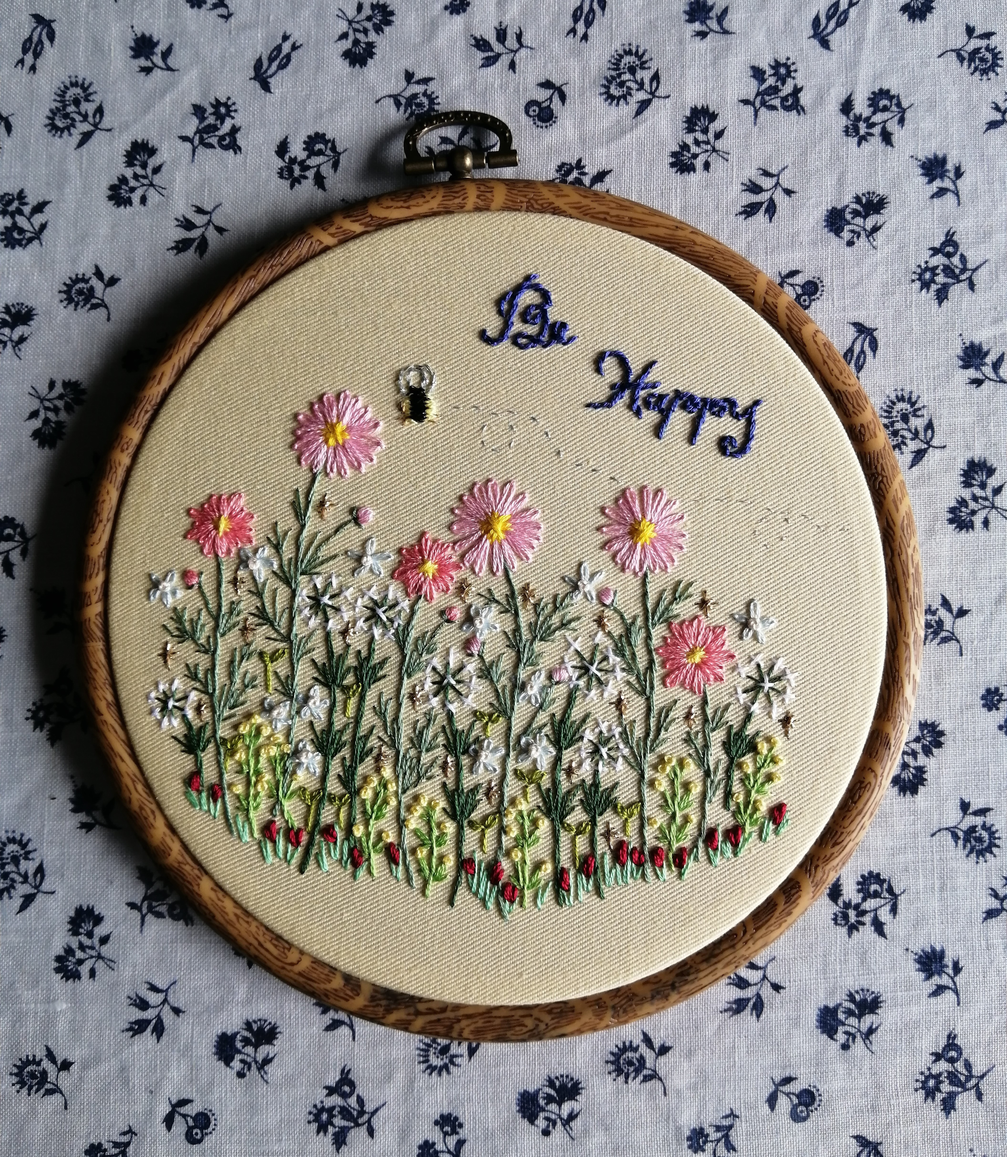 イングリッシュガーデン 刺繍額 アンティーク イギリス フレーム