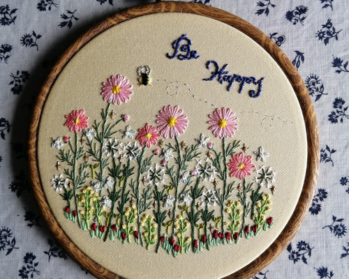 イングリッシュガーデンのお花たち☆ハンドメイド ブラケット☆ウール100% c023ae3d3fd35d79eb5db0c2d58c22