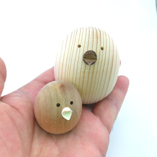 森の住人たち！ 北海道産木製「ほのぼのヒーローファミリー」木のつべ