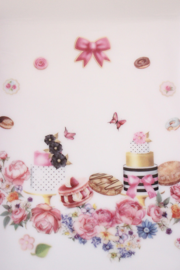 ケーキガーデン☆お花畑のケーキのランチプレート&マグカップセット「ポーセラーツ」【新作ＷＥＥＫ２０２３】 3枚目の画像