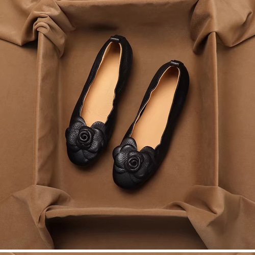 カメリア サクラ 和柄 和風 本革 パンプス レザー パンプス レディース