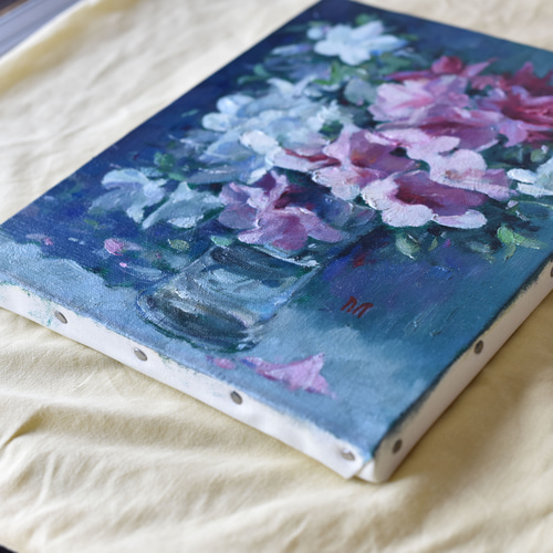 さつき】 油絵原画 F3サイズ 一点物 イーゼル付 豪華プレゼント さつき】 油絵原画 F3サイズ 一点物 イーゼル付 豪華プレゼント
