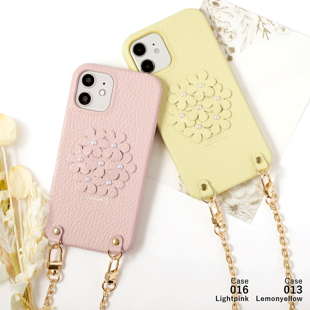 32色 あじさい スマホショルダー チェーン　スマホケース 花 iPhone　Android #mm00000352