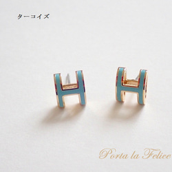 *Porta la felice*ベストセラー  大人気！ H pierce（ゴールド）（小） 6枚目の画像