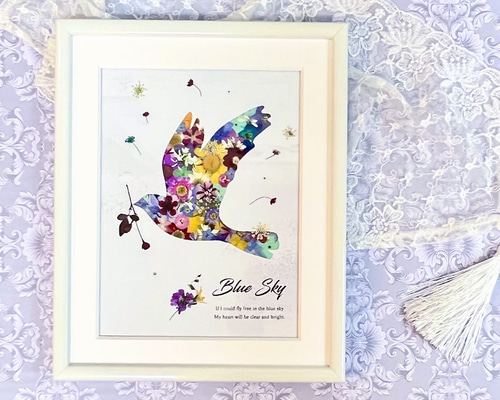 押し花アート鳳凰 サイズ縦50cm横39cm 押し花のオペラ｜カナックス