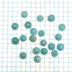 ラリマー　３ミリ　ラウンドカボッション　20石セット　LARIMAR 3mm Round Cab 1枚目の画像