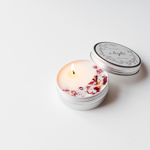 花やかなキャンドル缶 アロマキャンドル 環境にやさしいソイワックス