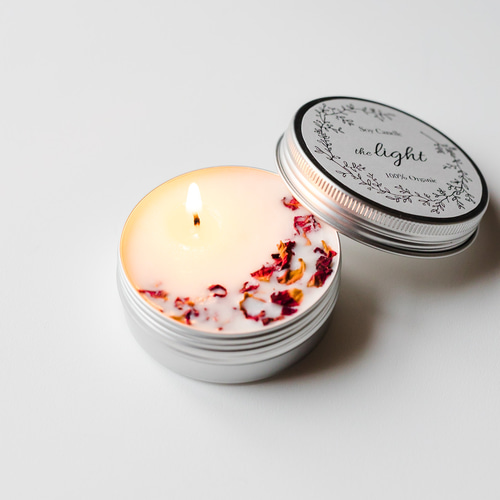 花やかなキャンドル缶 アロマキャンドル 環境にやさしいソイワックス