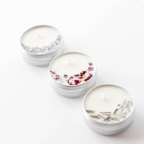 花やかなキャンドル缶 アロマキャンドル 環境にやさしいソイワックス