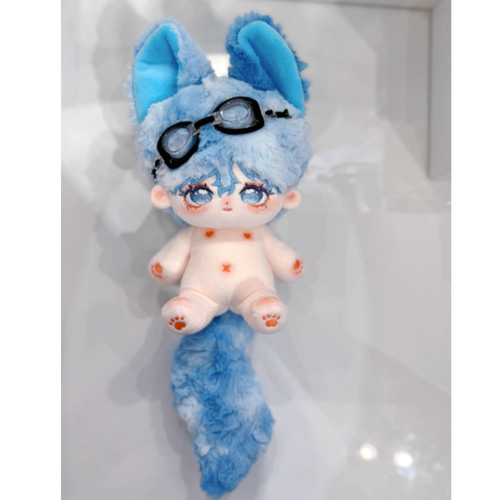 青い髪のぬいぐるみ 約10cm アニメキャラクター ぬいぐるみ 青髪 - メルカリ