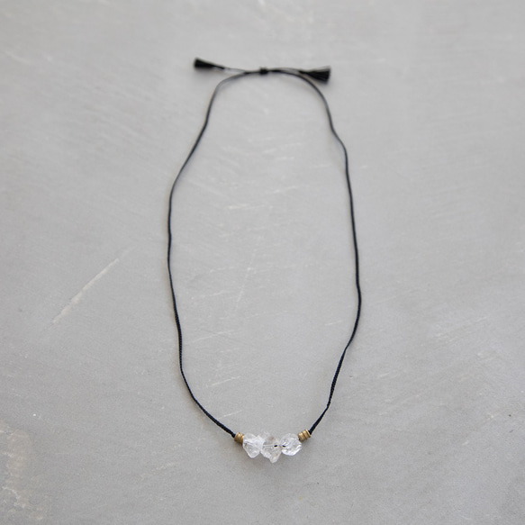 tassel necklace / 水晶&アフガンビーズ 2枚目の画像