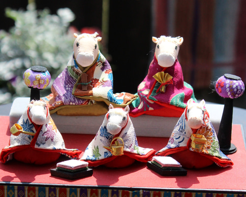 古布のおひなさま 雛人形 おひなさま 衣裳着人形 田村芙紗彦 京十一 ぼかしに小桜流れ
