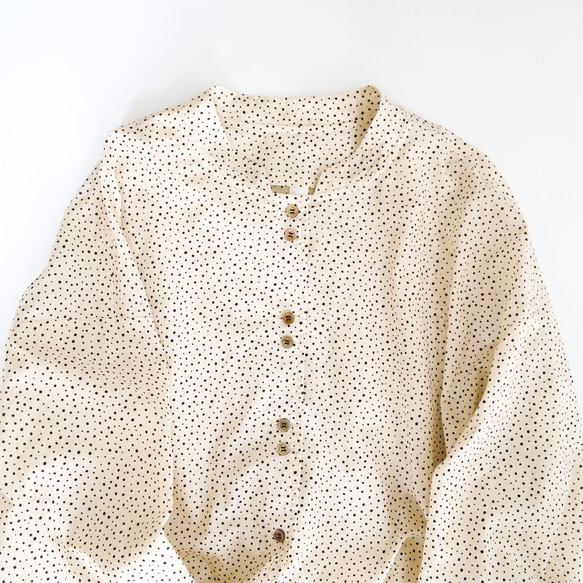 low-waist mao dress (beige dot) 6枚目の画像