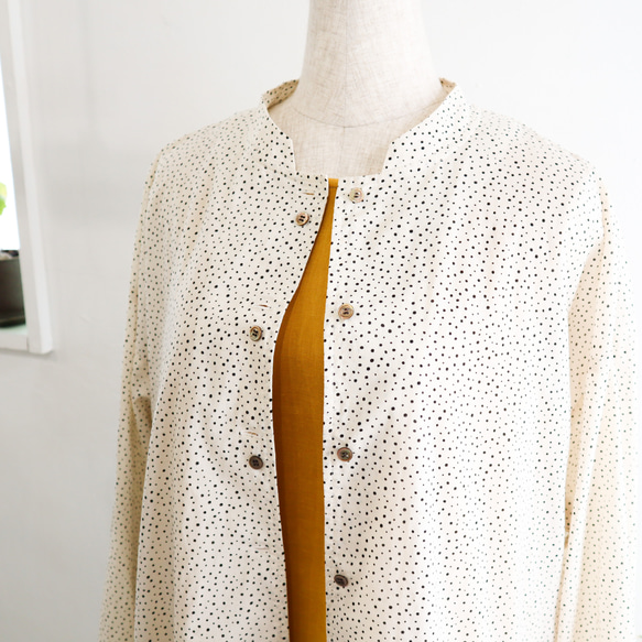 low-waist mao dress (beige dot) 12枚目の画像