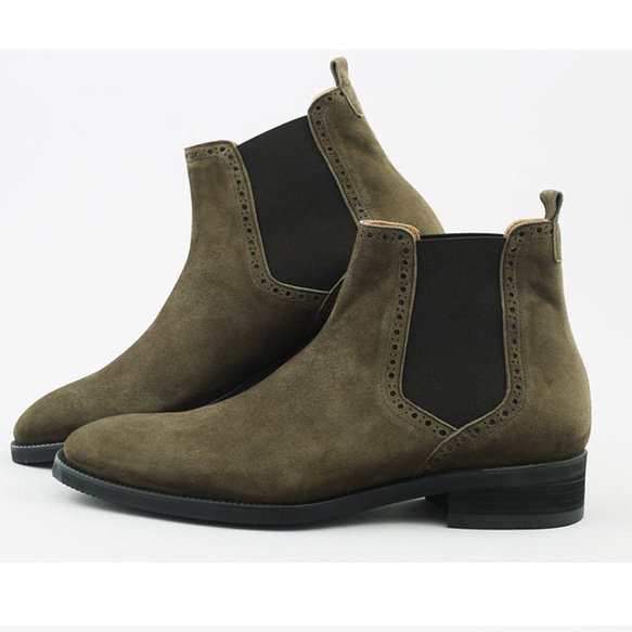 サイドゴアブーツ スエードレザーブーツ レザーシューズ 本革ブーツ SHOES STAR オーダーシューズ 