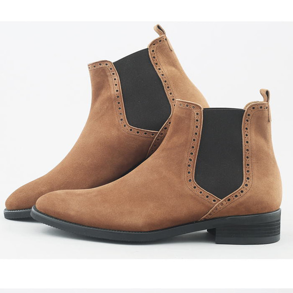 サイドゴアブーツ スエードレザーブーツ レザーシューズ 本革ブーツ SHOES STAR オーダーシューズ 