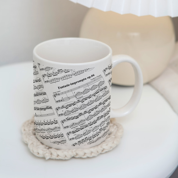 マグカップ♪『ショパン 幻想即興曲』コップ♪音楽 クラシック ピアノ