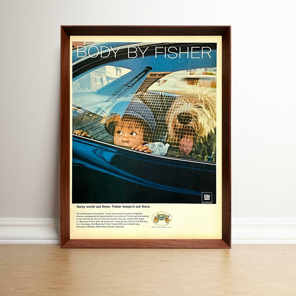 BODY BY FISHER 1960年代 アメリカ ヴィンテージ 雑誌 広告 額付