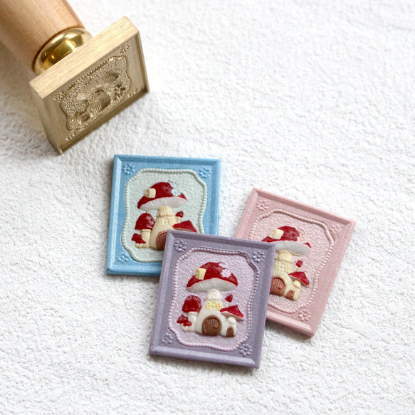 Wax seal stamp │ Mushroom house │ シーリングスタンプ【28×24mm】 1枚目の画像