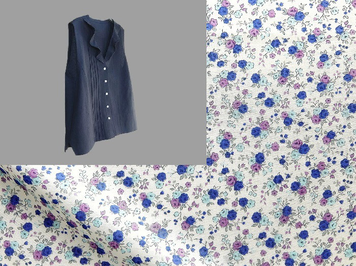 ～Series袖なしブラウス…やさしいフリル・綿ローン～