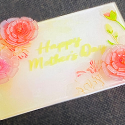 母の日 ✳︎ プラ板 ✳︎ メッセージカード【Happy mothers Day】ピンク 2枚目の画像