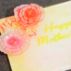 母の日 ✳︎ プラ板 ✳︎ メッセージカード【Happy mothers Day】ピンク 3枚目の画像