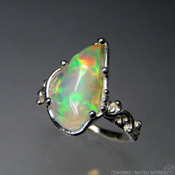 エチオピア オパール リング / rough Ethiopian Opal Ring ll 5枚目の画像