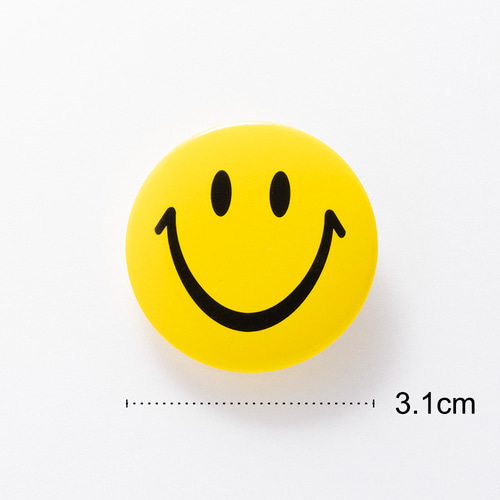 スマイル 缶バッジ 缶バッチ smile【3.1cm】 ピンバッチ meets
