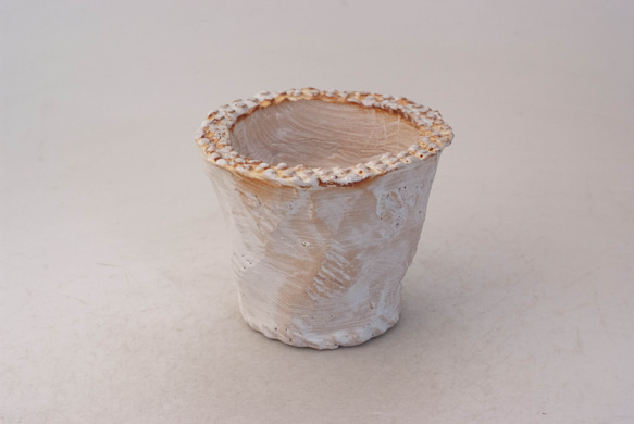 陶器製（2号ポット相当）多肉植物の欲しがる植木鉢 OPSS-6739 1枚目の画像