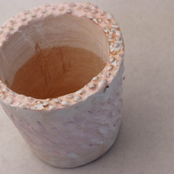陶器製（2.5号ポット相当）多肉植物の欲しがる植木鉢 NSSc-ピンク-6756 2枚目の画像