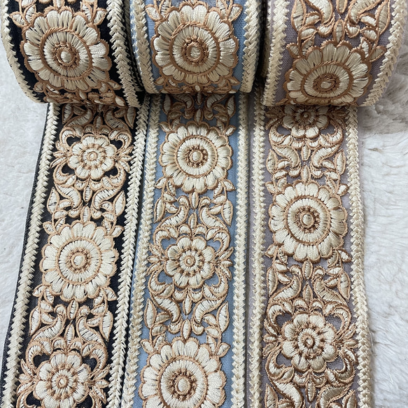 インド刺繍リボン　アソート　1m✖︎3種類 2枚目の画像