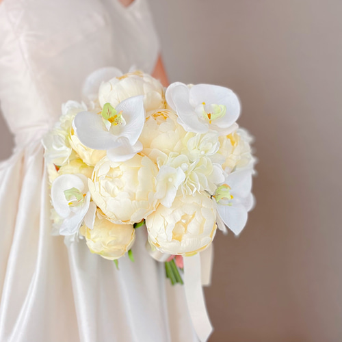 芍薬ピオニーのナチュラルweddingブーケ・ブートニアset | Pay ID